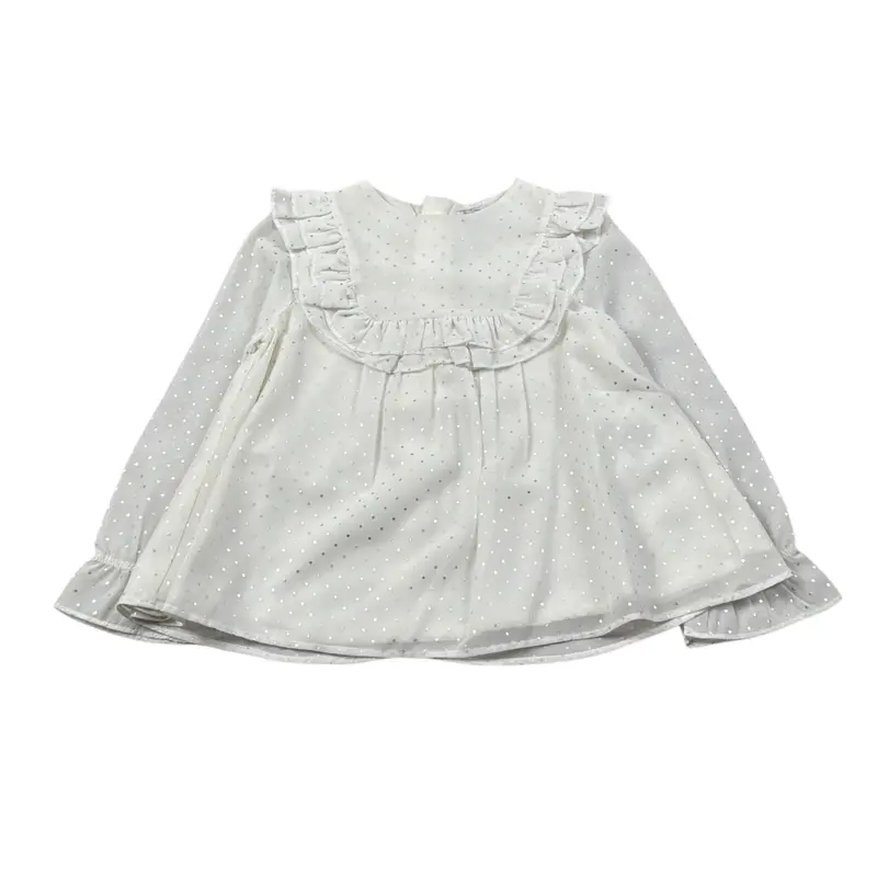 Mayoral Camicia Manica Lunga tinta unita Bianco per Bambina