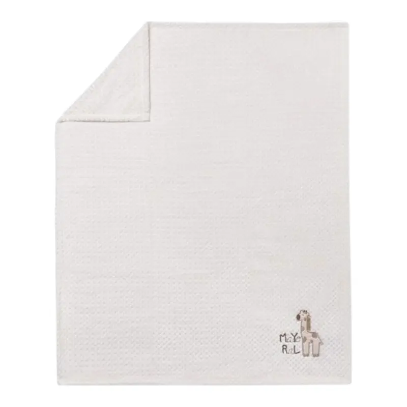 Mayoral Coperta tinta unita con Stampa Bianco per Neonato