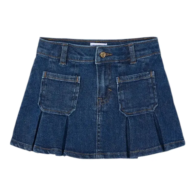 Mayoral Gonna In Denim tinta unita Blu per Bambina