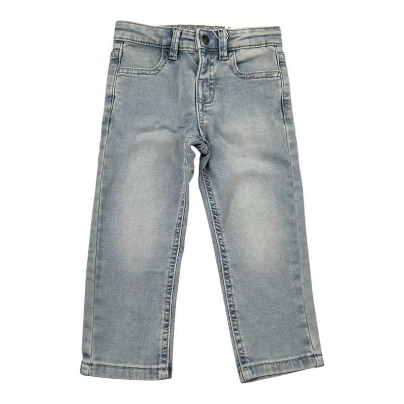 Mayoral Jeans tinta unita con Girovita Regolabile Azzurro per Neonato