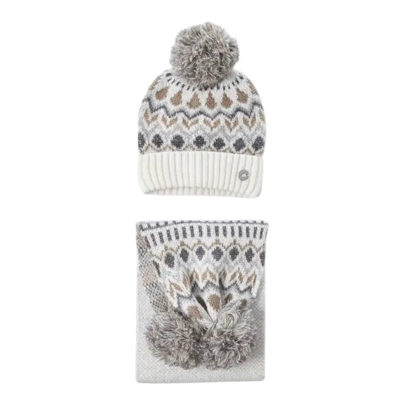 Mayoral Set 2 Pezzi Sciarpa-Cappello Panna per Bambina
