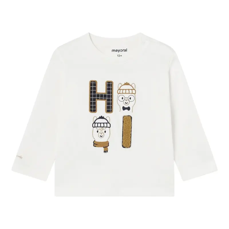 Mayoral Shirt Girocollo tinta unita Bianco per Neonato