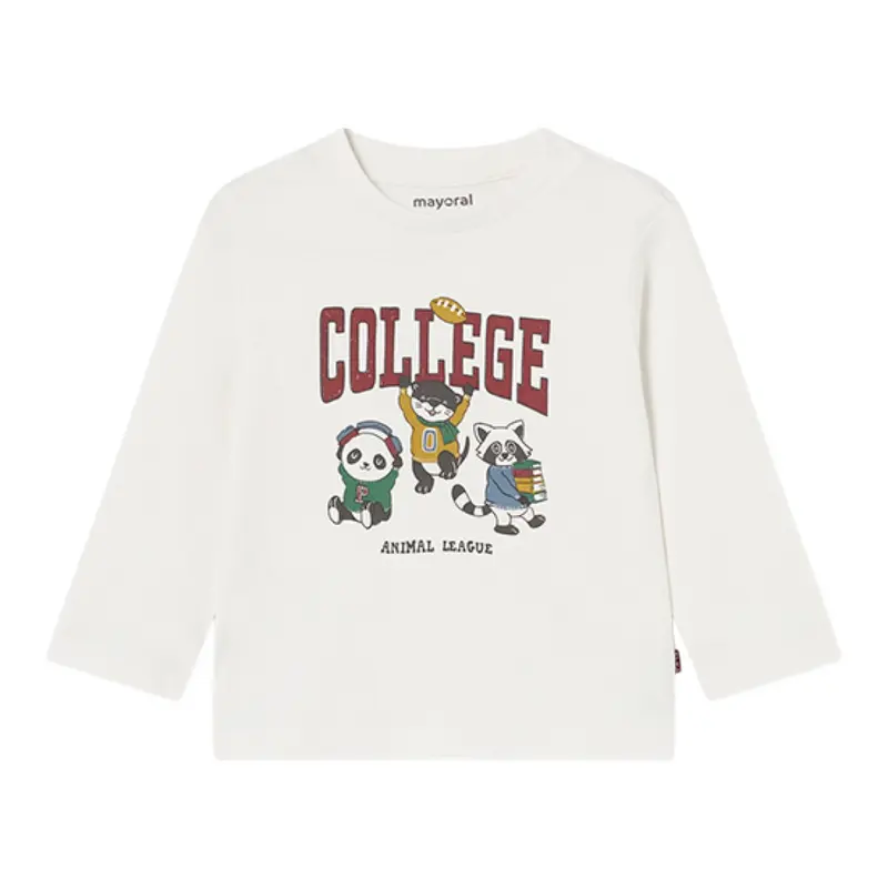 Mayoral Shirt Girocollo tinta unita Bianco per Neonato