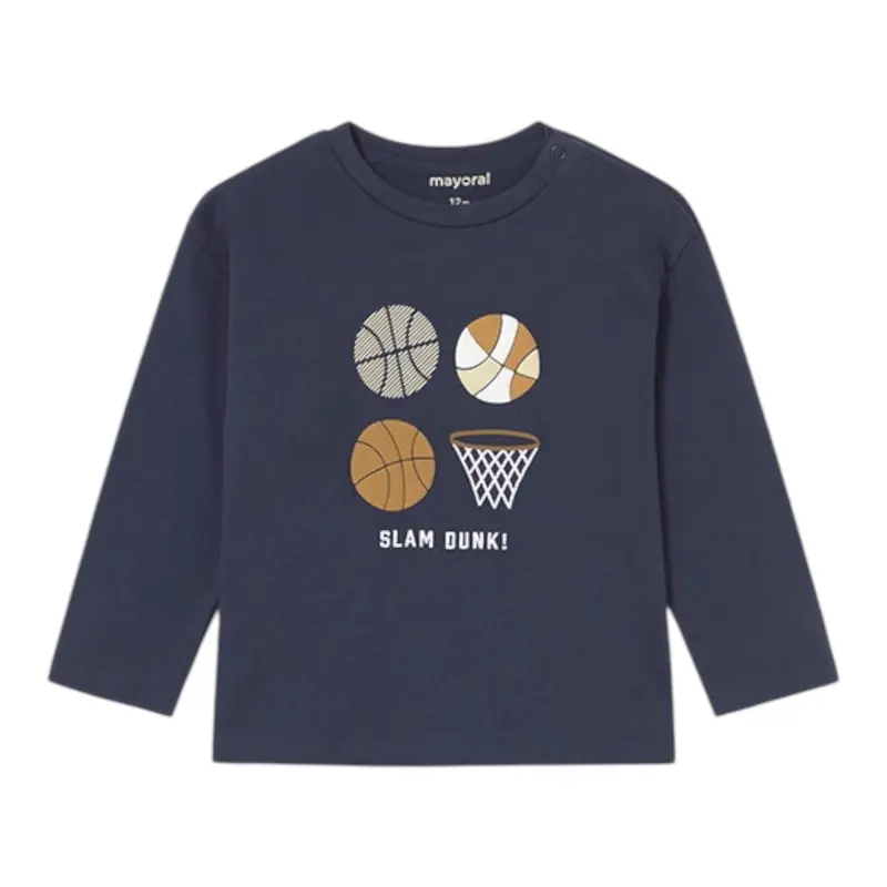 Mayoral Shirt Girocollo tinta unita Blu per Neonato