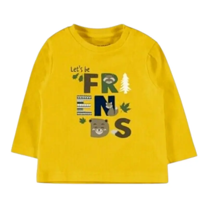 Mayoral Shirt Girocollo tinta unita Senape per Neonato