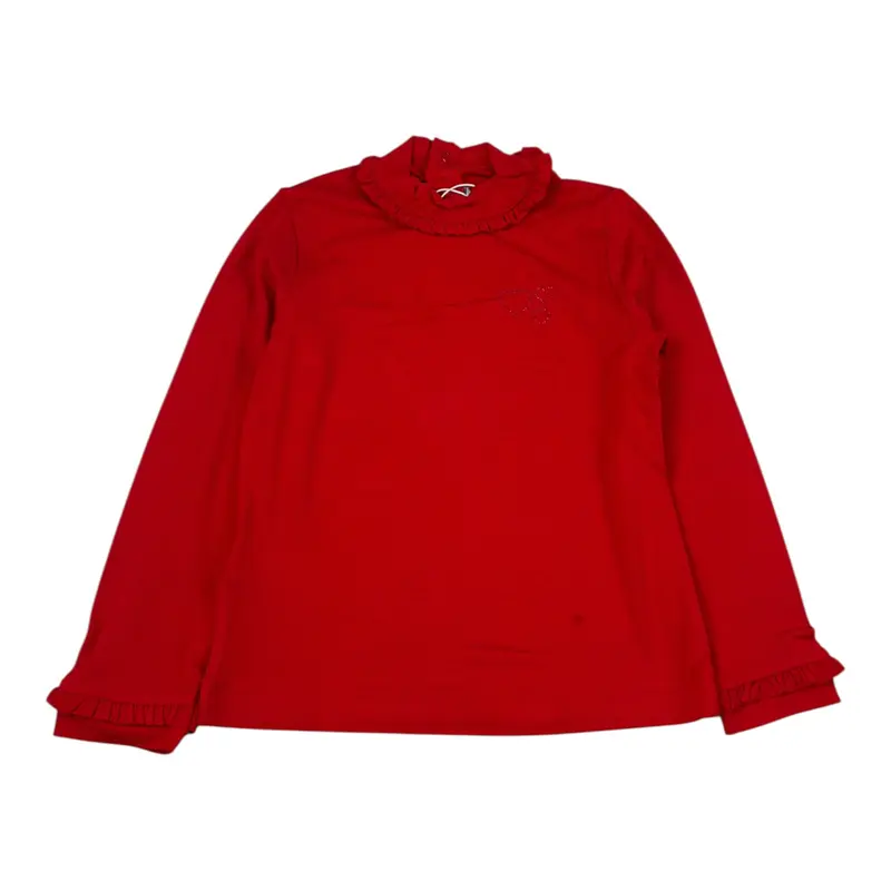 Mayoral Shirt tinta unita con Colletto Rosso per Bambina