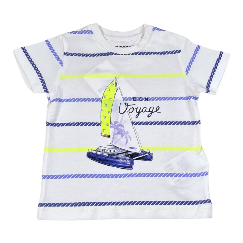 Mayoral T-Shirt tinta unita con Stampa Bianco per Neonato