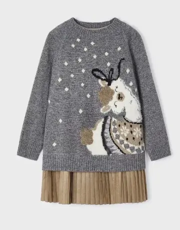 MAYORAL Vestito tricot con motivi