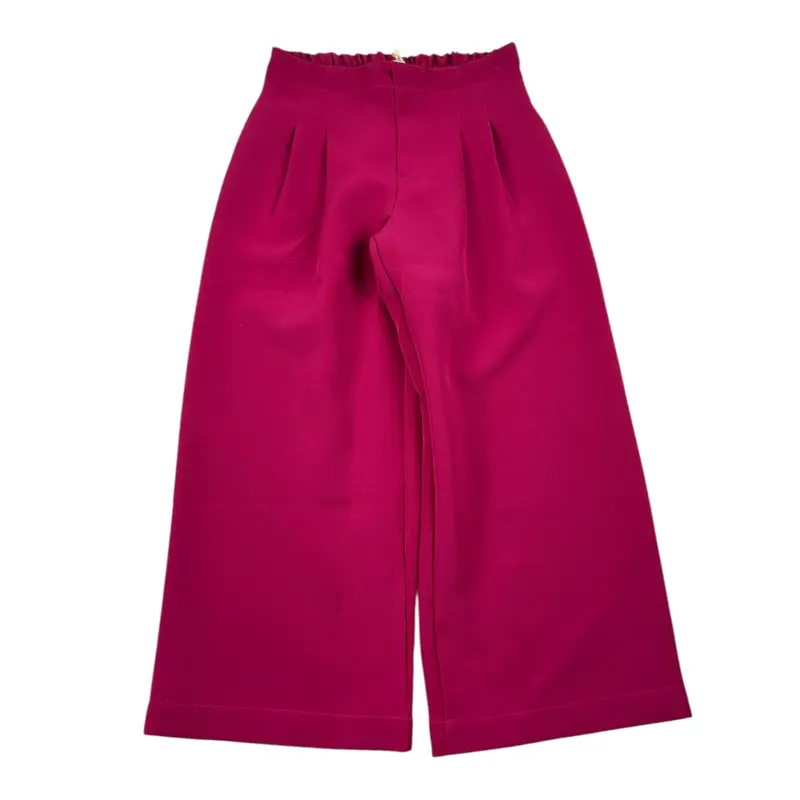Meilisa Bai Pantalone tinta unita con Elastico In Vita Magenta per Bambina