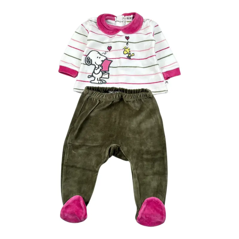 Melby Completo 2Pz Maglia-Ghettina Bianco per Neonata