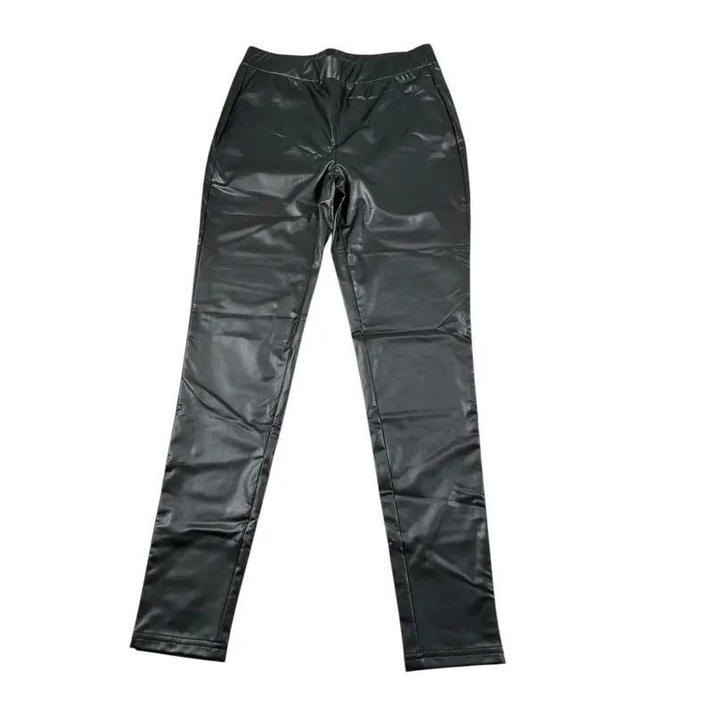 Met Leggins In Ecopelle Tinta Nita Nero per Bambina