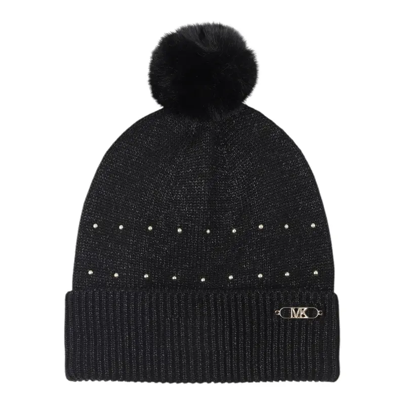 Michael Kors Cappello tinta unita con Applicazioni Nero per Bambina