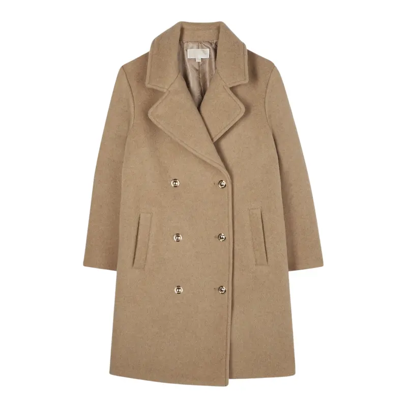Michael Kors Cappotto tinta unita Doppiopetto Beige per Bambina