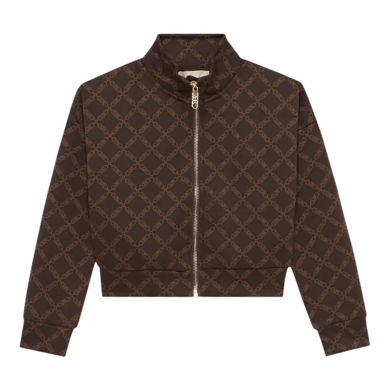Michael Kors Felpa con Zip tinta unita con Loghi Marrone per Neonata