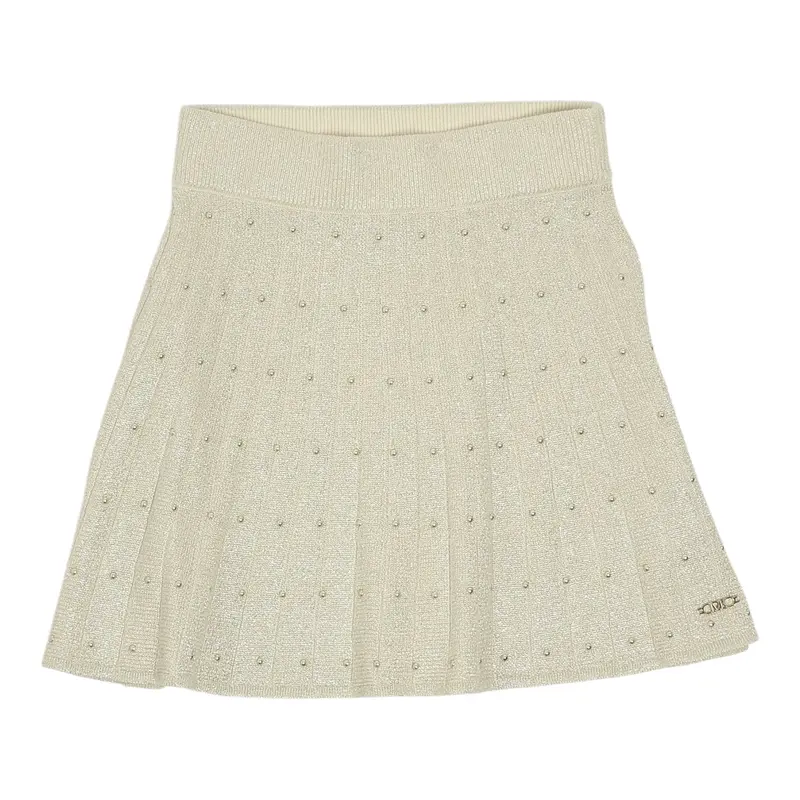 Michael Kors Gonna tinta unita con Elastico In Vita Beige per Bambina