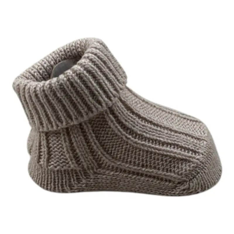 Mini Banda Babbucce tinta unita Sabbia per Neonata