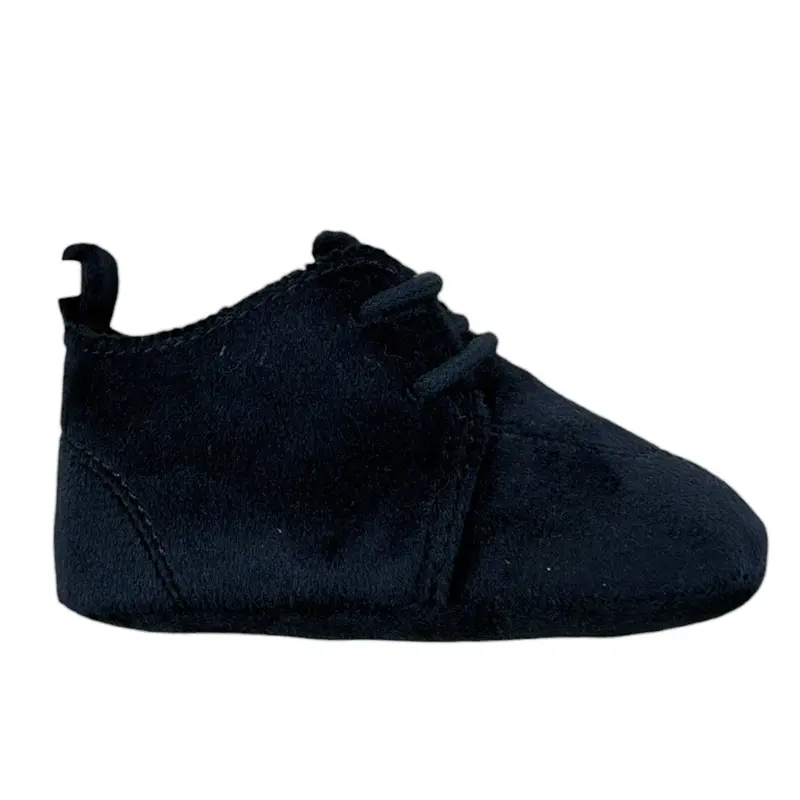Mini Banda Scarpine tinta unita con Lacci Blu per Neonato