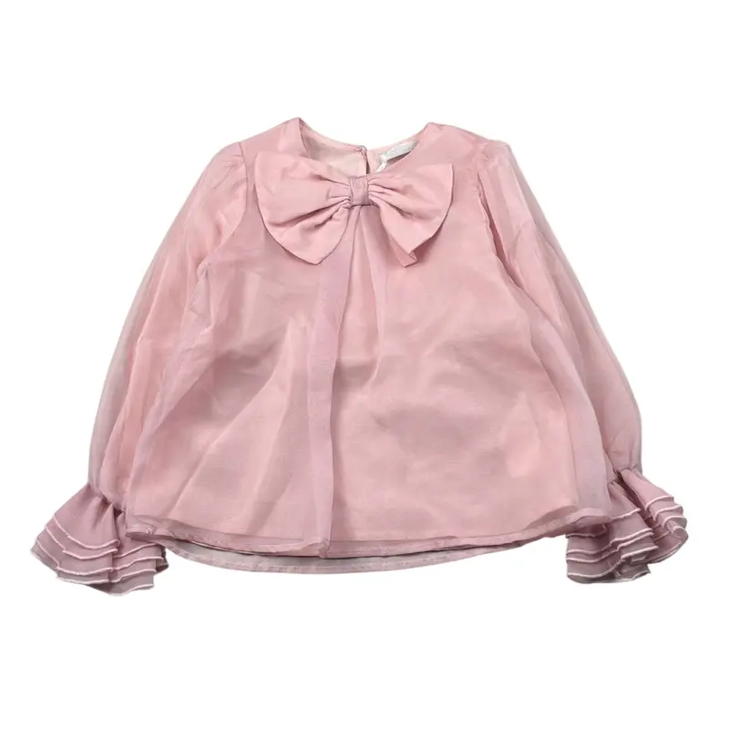 Miss Grant Camicia Manica Lunga tinta unita Rosa per Bambina