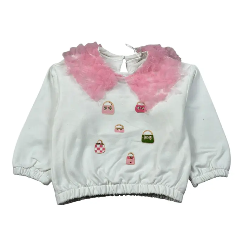 Miss Grant Felpa Chiusa tinta unita Xon Tulle Bianco per Bambina