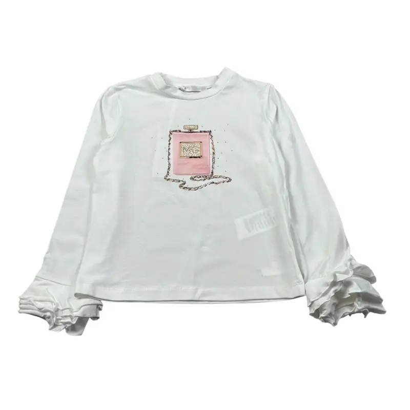 Miss Grant Shirt tinta unita con Stampa Bianco per Bambina