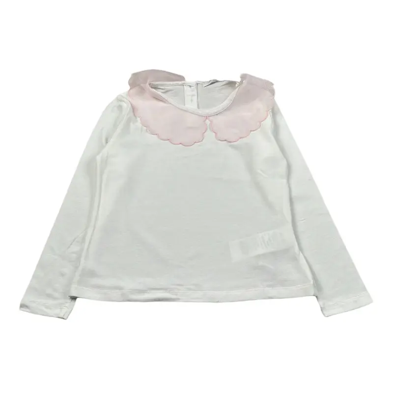 Miss Grant Shirt tinta unita con Stampa Bianco per Bambina