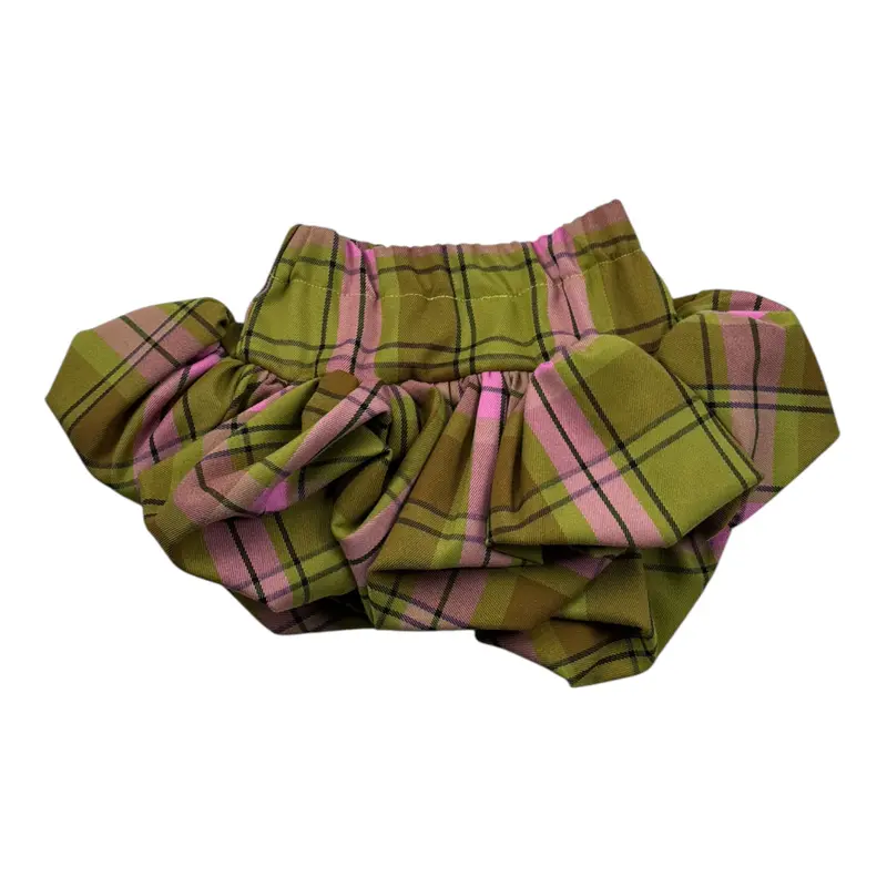 Miss Grant Short Modello Gonna Fantasia Quadri Verde per Neonata