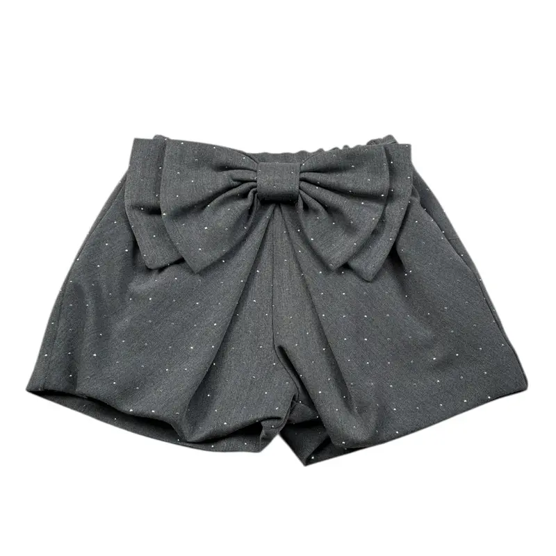 Miss Grant Short tinta unita con Elastico In Vita Grigio per Bambina