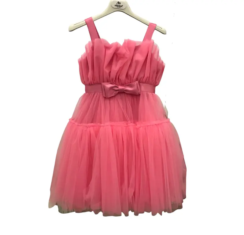 Miss leod abito in tulle con fiocco