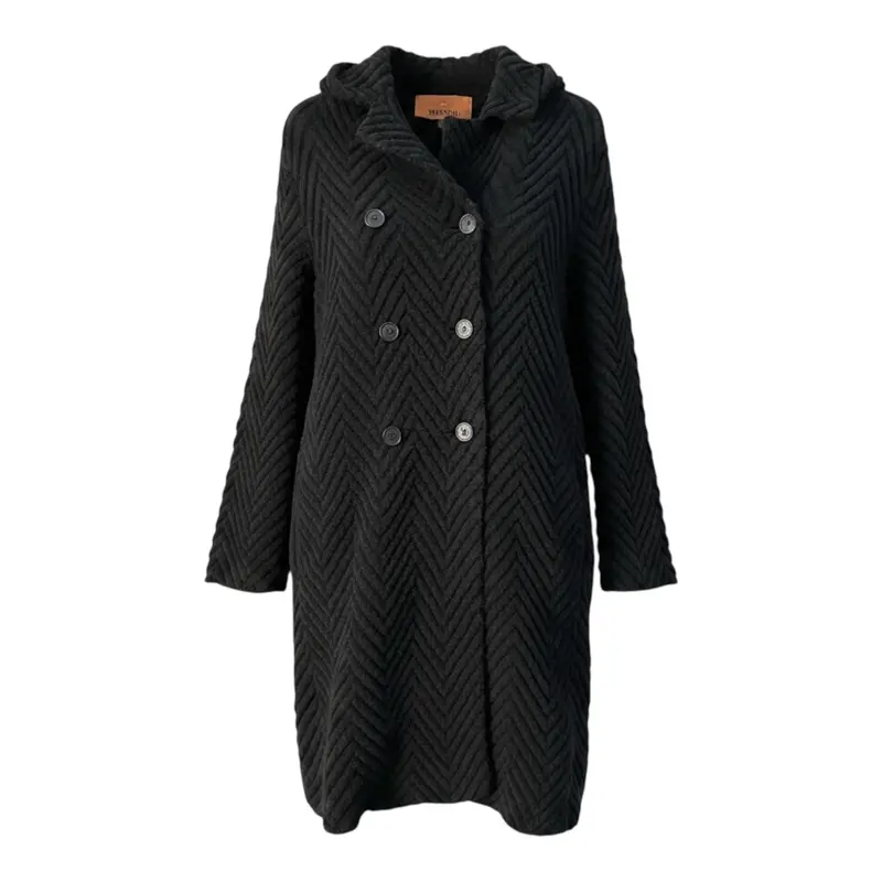 Missoni Cappotto tinta unita con Bottoni Nero per Bambina