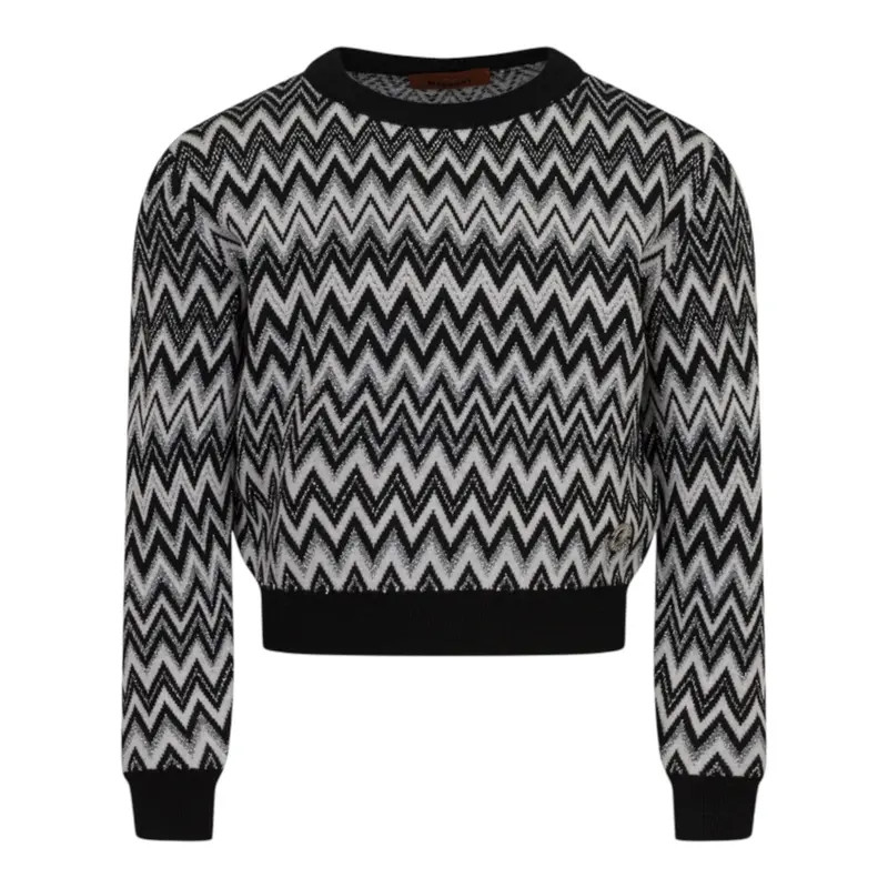 Missoni Maglia Bicolore con Fantasia Bianco per Bambina