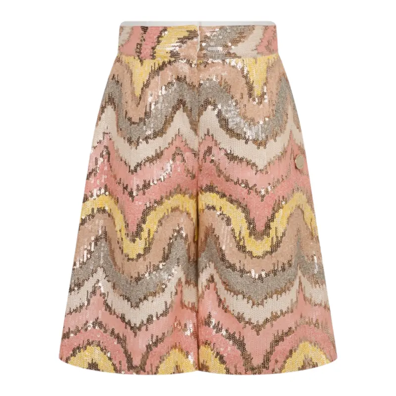 Missoni Short Multicolor con Paillettes Rosa per Bambina
