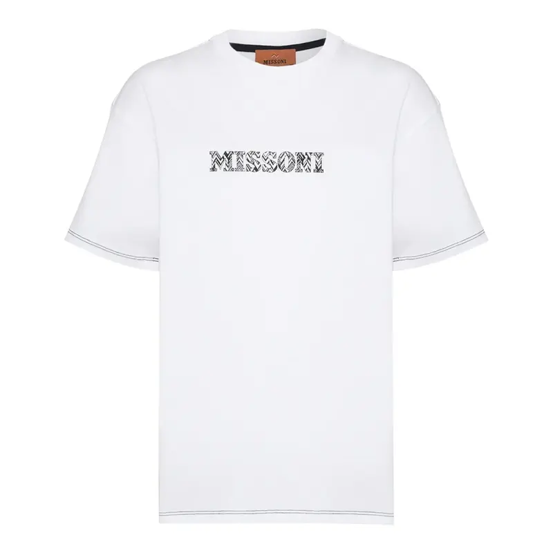 Missoni T-Shirt tinta unita con Stampa Bianco per Bambino