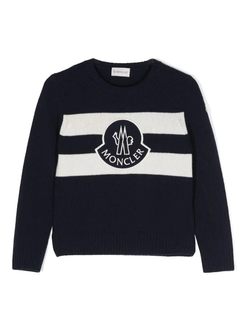 Moncler Enfant maglione con logo