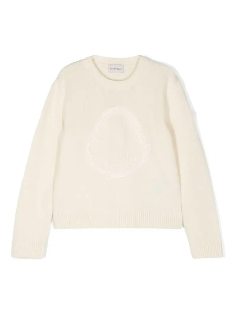 Moncler Enfant maglione con ricamo