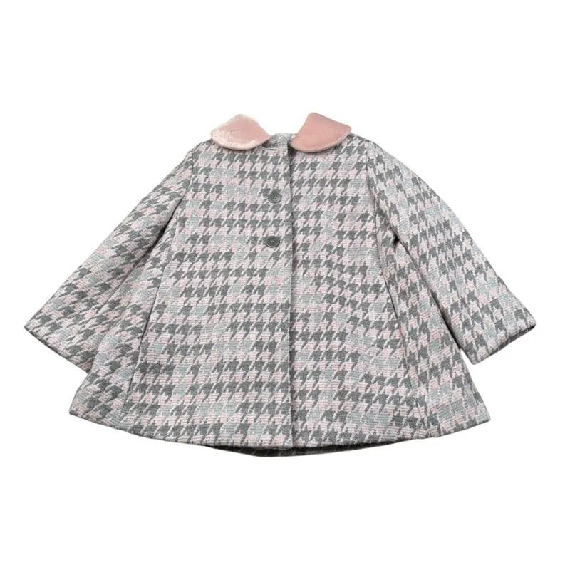 Monnalisa Cappotto Stampa Fantasia Grigio per Bambina