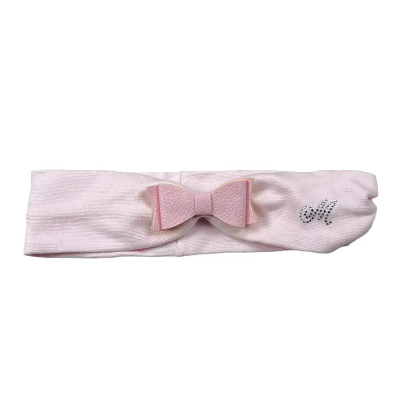 Monnalisa Fascia tinta unita con Fiocco Rosa per Bambina