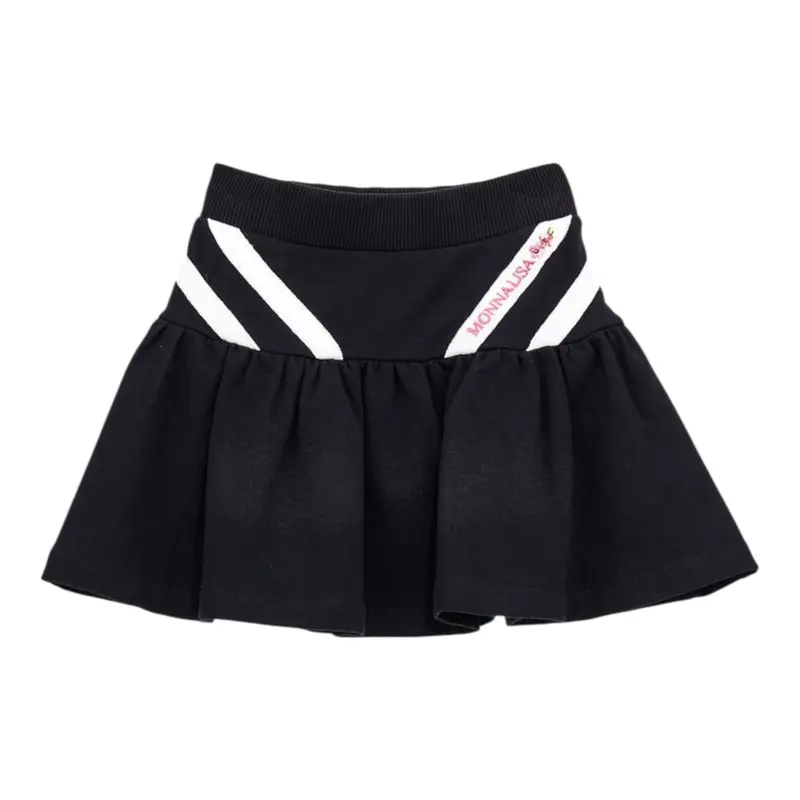 Monnalisa Gonna tinta unita con Stampa Nero per Bambina
