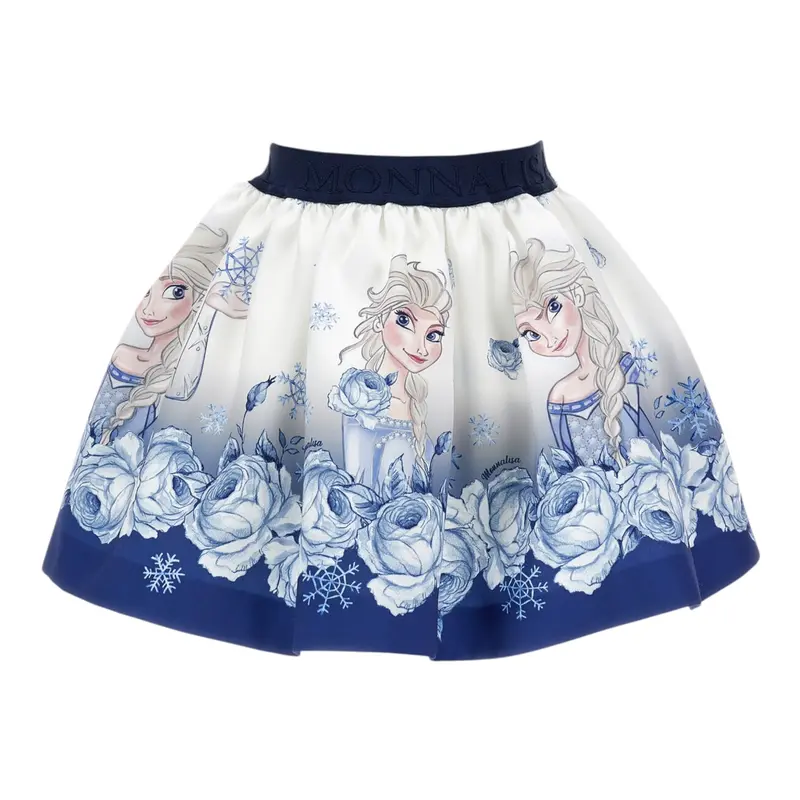 Monnalisa Gonna tinta unita Fantasia Bianco per Bambina
