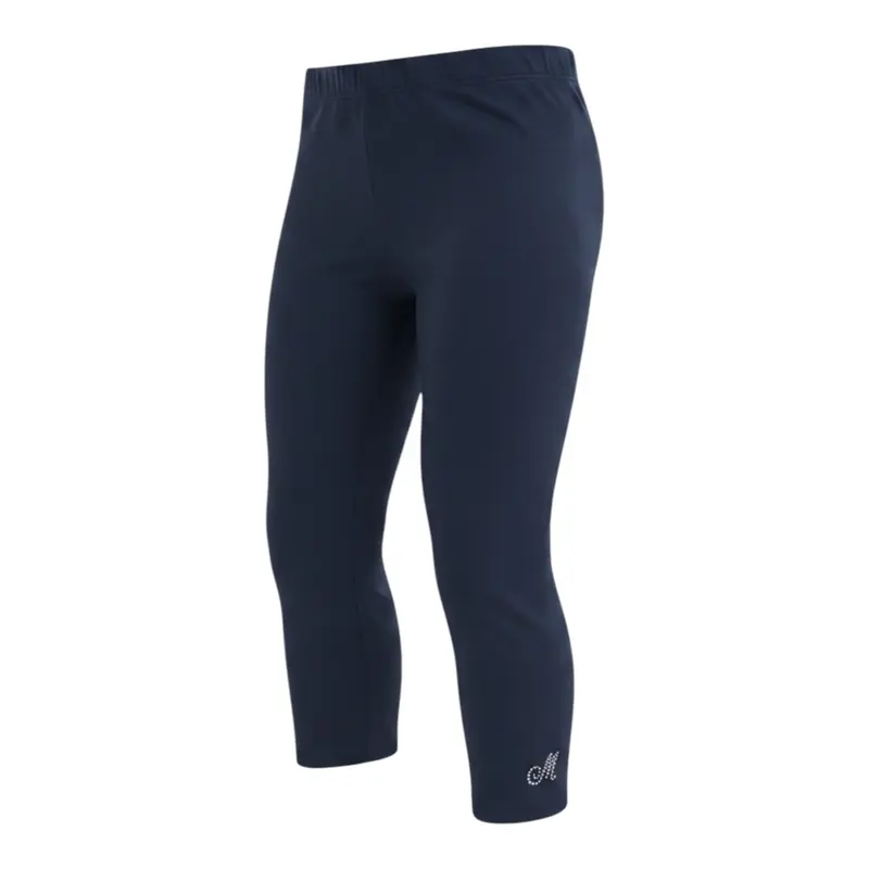 Monnalisa Leggins tinta unita con Brillantini Blu per Bambina
