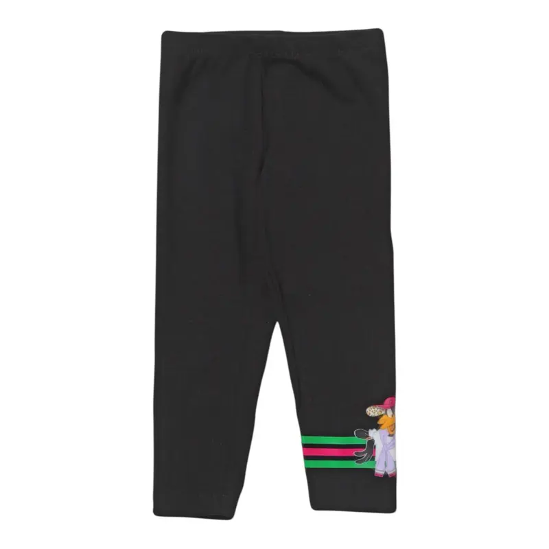 Monnalisa Leggins tinta unita con Stampa Nero per Bambina