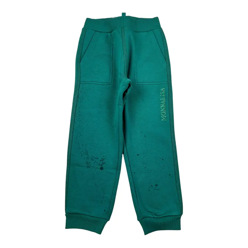 Monnalisa Pantalone Modello Tuta tinta unita Verde per Bambina