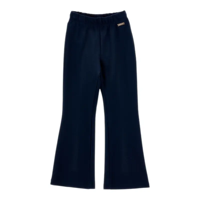 Monnalisa Pantalone tinta unita Modello A Zampa Blu per Neonata