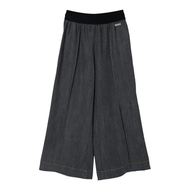Monnalisa Pantalone tinta unita Modello Palazzo Grigio per Bambina