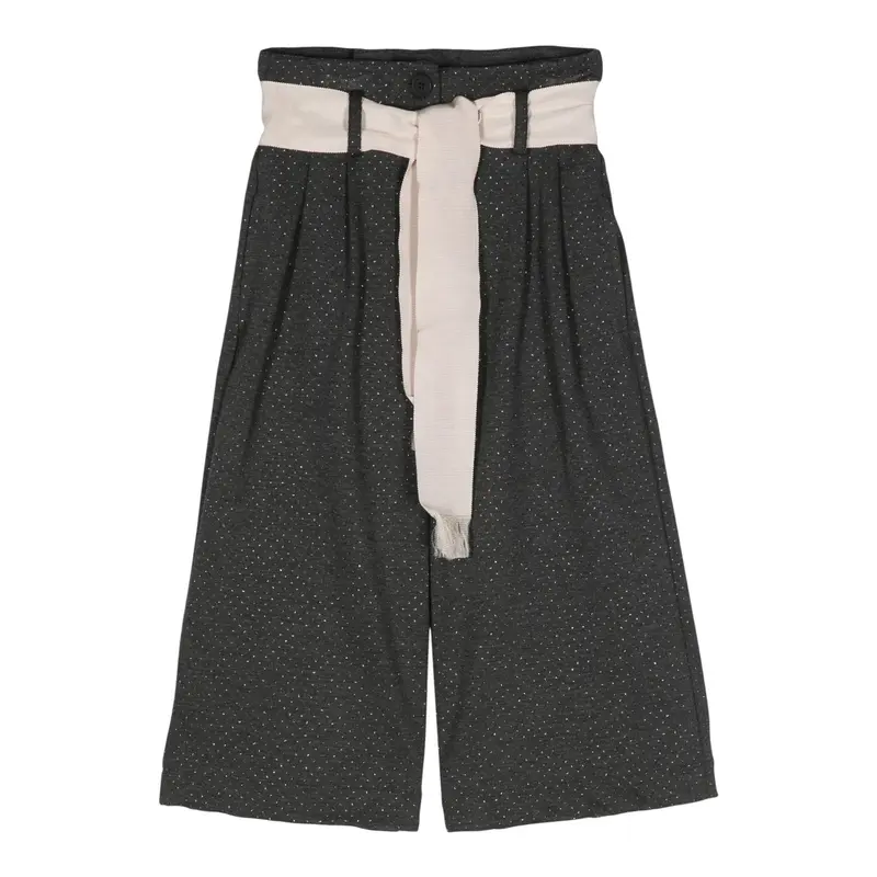 Monnalisa Pantalone tinta unita Modello Palazzo Grigio per Bambina