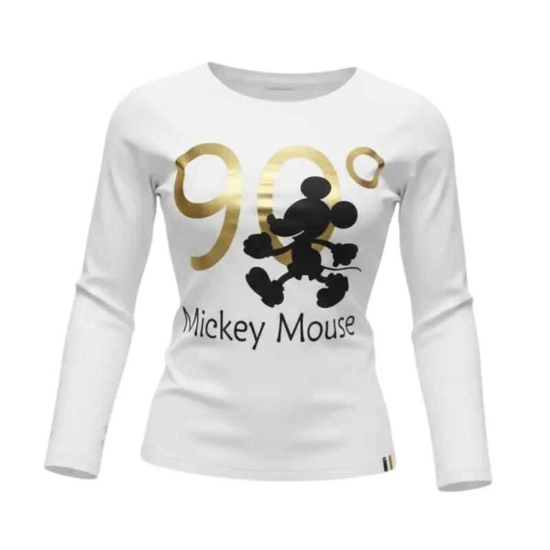 Monnalisa Shirt Girocollo tinta unita con Stampa Bianco per Bambina