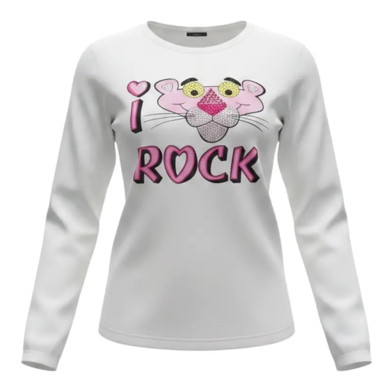 Monnalisa Shirt tinta unita con Stampa Bianco per Bambina