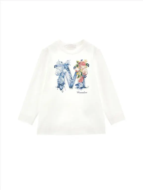 Monnalisa T-Shirt Panna.