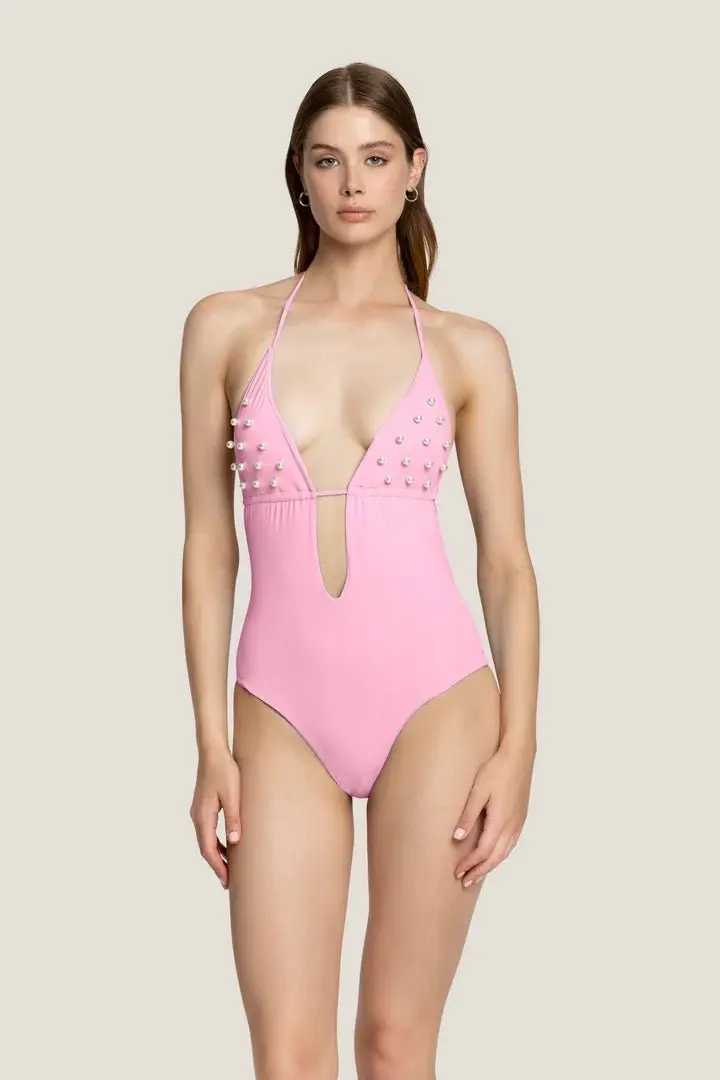 MONOKINI ROSA CON PERLE 4GIVENESS