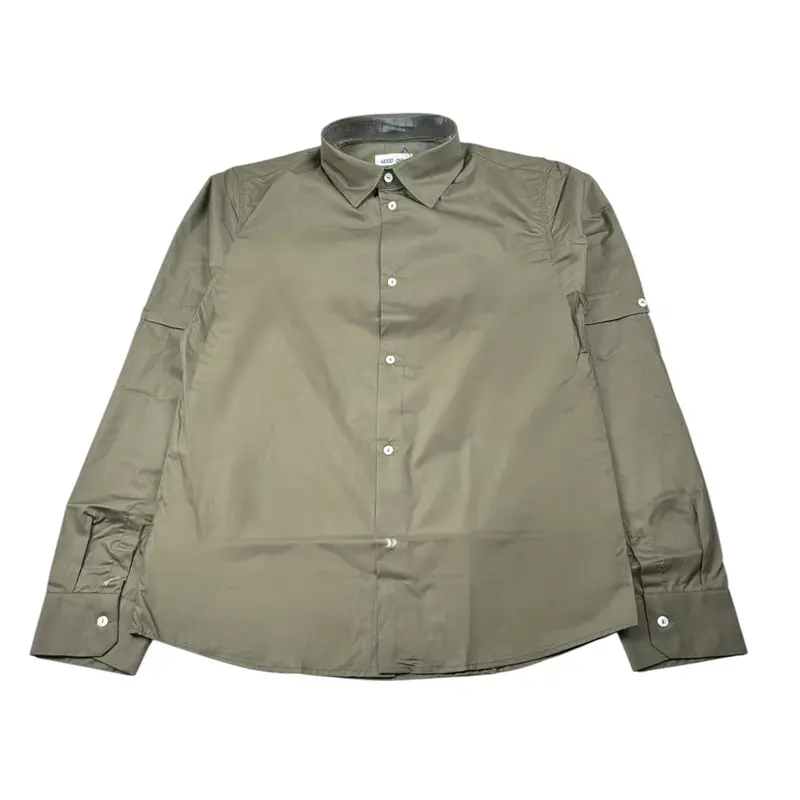 Mood_One Camicia Manica Lunga Tinta Verde per Bambino