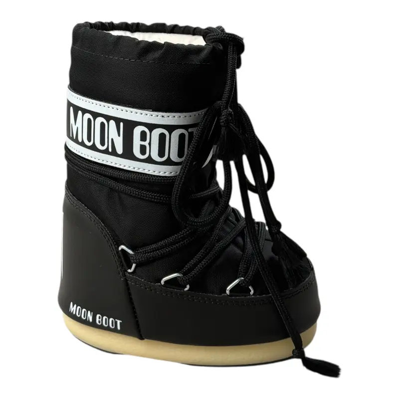 Moon Boot Stivali tinta unita con Logo Nero per Neonata